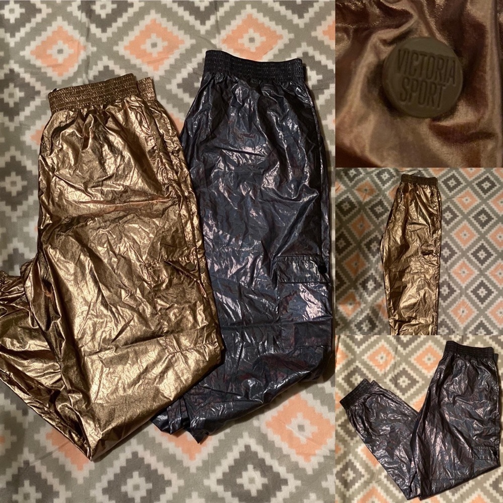 Gold Metallic Victoria Secret sport pant